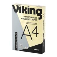 Viking Contrast A4 Coloured Paper Light Yellow 160 gsm 250 Sheets