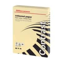 Office Depot A3 Coloured Paper Cream 80 gsm Smooth 500 Sheets