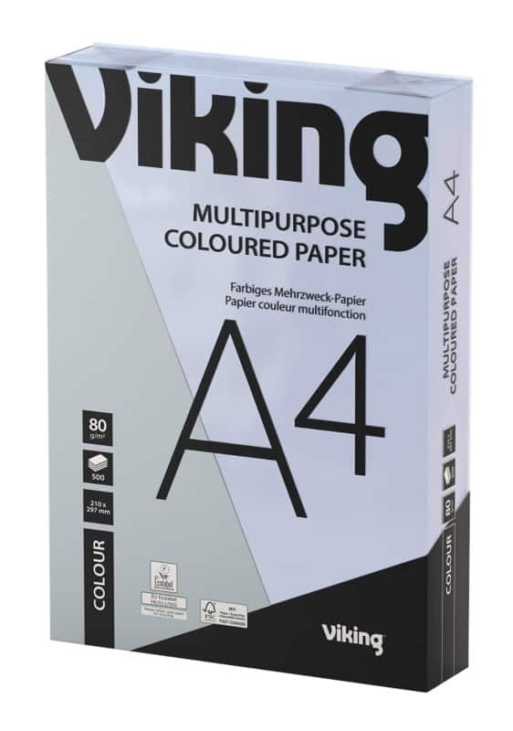Viking A4 Coloured Paper Lilac 80 gsm Smooth 500 Sheets