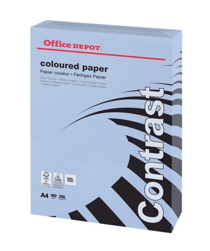 Office Depot A4 Coloured Paper Lilac 160 gsm Smooth 250 Sheets | Viking  Direct UK