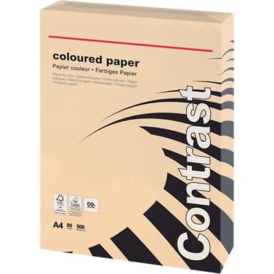 Office Depot A4 Coloured Paper Salmon 80 gsm Smooth 500 Sheets