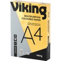 Viking A4 Coloured Paper Yellow 80 gsm Smooth 500 Sheets