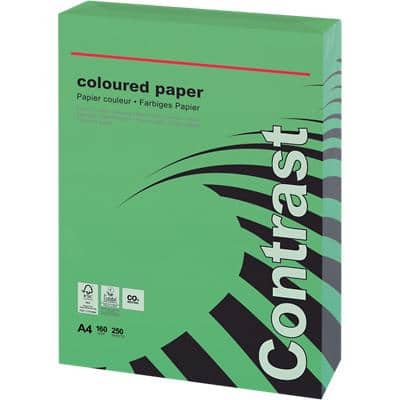 Office Depot A4 Coloured Paper Green 160 gsm Smooth 250 Sheets