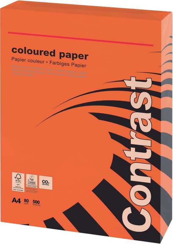 Office Depot Coloured Paper A4 80gsm Intense Red 500 Sheets