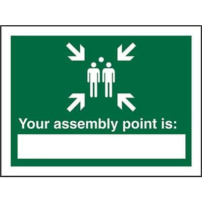 Sign Your Assembly Point Is PVC 15 x 20 cm