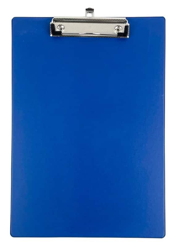 Viking Clipboard A4, Foolscap Cardboard, Plastic Blue Portrait