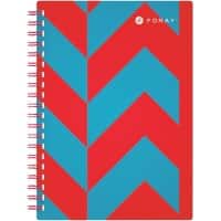 Foray Extreme A5 Wirebound Turquoise Poly Cover Notebook Ruled 200 Pages