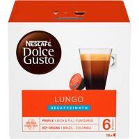 NESCAFÉ Dolce Gusto Decaffeinated Ground Coffee Pods Box Lungo 7 g Pack of 6