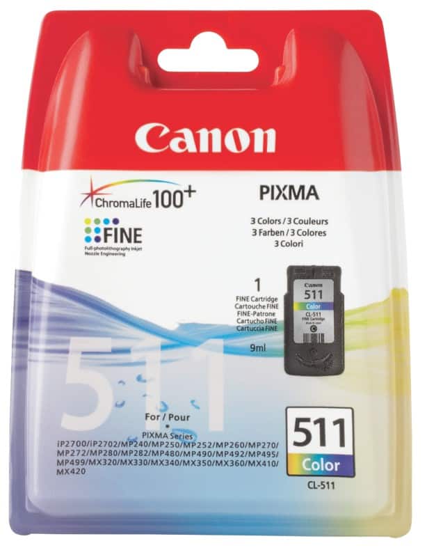 Canon CL-511 Original Ink Cartridge Cyan, Magenta, Yellow