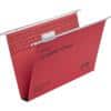 Rexel Crystalfile Classic Vertical Suspension File 70622 Foolscap U Base 30 mm 230 gsm Red 100% Recycled Manilla Pack of 50