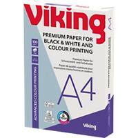 Viking Colour Print A4 Printer Paper White 100 gsm Smooth 500 Sheets