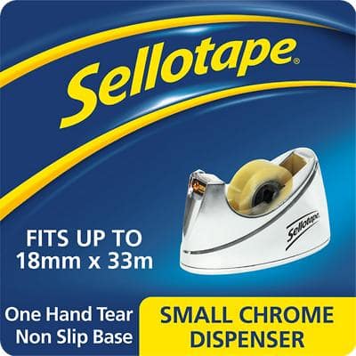 Sellotape Tape Dispenser Small 19mm x 33m Chrome