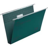 Rexel Crystalfile Classic Vertical Suspension File 78041 Foolscap U base 30 mm 230 gsm Green 100% Recycled Manilla Pack of 50