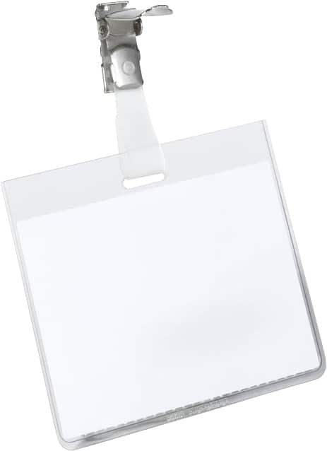 DURABLE Name Badge Clip 6 x 9 cm Plastic Pack of 25