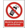 Prohibition Sign Mobile Phones Prohibited PVC 15 x 20 cm