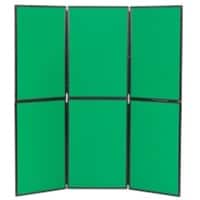 Freestanding Display Stand Nyloop Fabric Double Deck 610 x 915mm Green