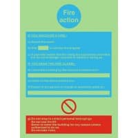 Sign Fire Action PVC 21 x 29.7 cm