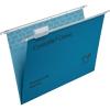 Rexel Crystalfile Classic Vertical Suspension File 78143 Foolscap V Base 15 mm 230 gsm Blue 100% Recycled Manilla Pack of 50