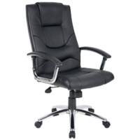 Realspace Executive Chair Basic Tilt Bonded leather Fixed Armrests Seat Height Adjustable Black 110 kg Rotterdam