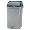 Addis Waste Bin Roll Top Metallic Silver 28 x 31 x 46 cm25 L