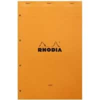 Rhodia Legal Pad 119660C A4 Ruled Stapled Top Bound Cardboard Hardback Yellow Perforated 80 Pages