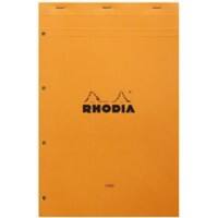 Rhodia Legal Pad 119660C A4 Ruled Stapled Top Bound Cardboard Hardback Yellow Perforated 80 Pages