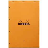 Rhodia Legal Pad 119660C A4 Ruled Stapled Top Bound Cardboard Hardback Yellow Perforated 80 Pages
