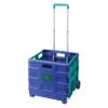 Foldable Platform Trolley Green, Blue 36 x 38.5 x 33 cm