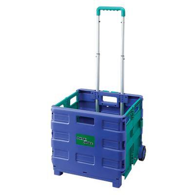 Foldable Platform Trolley Green, Blue 36 x 38.5 x 33 cm