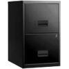 Pierre Henry Maxi Steel Filing Cabinet with 2 Lockable Drawers 400 x 400 x 660 mm Black