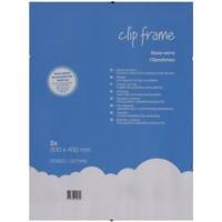 Niceday Wall Mountable Clip Frame 978923 300 x 400 mm Transparent Pack of 2