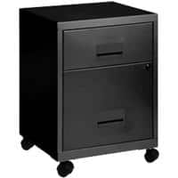 Pierre Henry Steel Filing Cabinet with 2 Lockable Drawers Maxi 400 x 400 x 530 mm Black