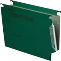 Rexel Crystalfile Classic 330 Lateral Suspension File 70670 V Base 15 mm 230 gsm Green 100% Recycled Manilla Pack of 50