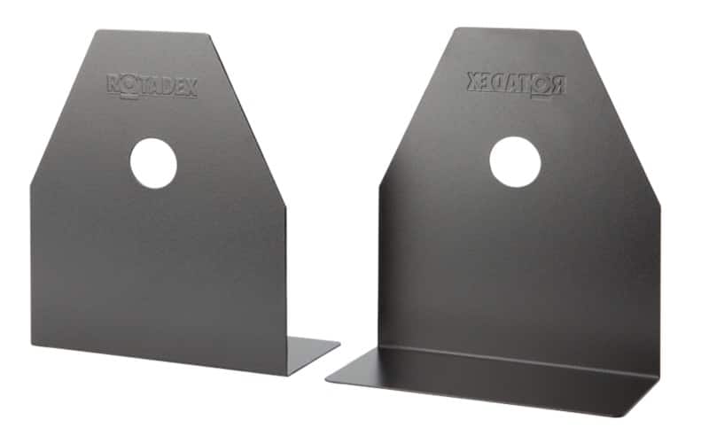 Large Bookends Metal Black 16.5 x 7.6 x 20.2 cm Pack of 2