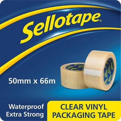 Sellotape Vinyl Packaging Tape 50mm x 66m Transparent
