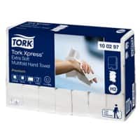 Tork Premium Hand Towels H2 M-fold White 2 Ply 100297 21 Packs of 100 Sheets