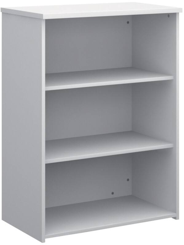 Dams International MFC (Melamine Faced Chipboard) Bookcase 2 Shelves 800 x 470 x 1,090 mm White