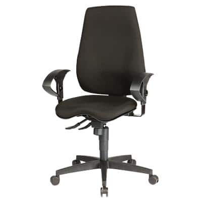 Realspace Synchro Tilt Ergonomic Office Chair with 2D Armrest and Adjustable Seat Eiger Black