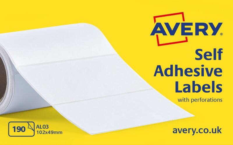 Avery AL03 Address Labels Self Adhesive 102 x 49 mm White 190 Labels