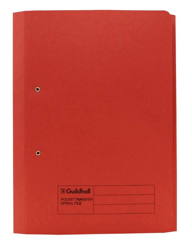 Guildhall Spiral File 211/9065Z A4+ Manila Red Pack of 25
