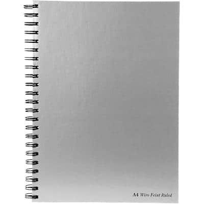 Pukka Pad Silver A4 Wirebound Cardboard Cover Notebook Ruled 160 Pages