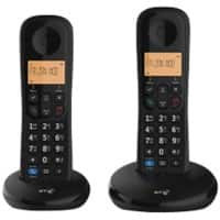 BT Everyday Twin Cordless DECT Telephone Black Set of 2