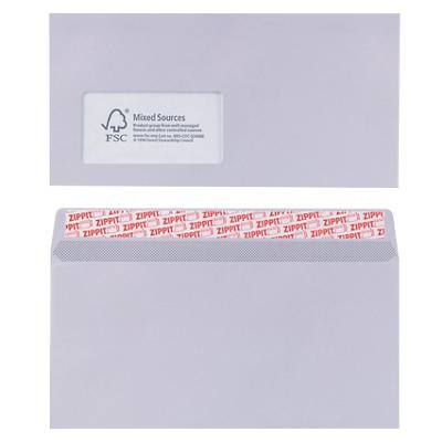 Office Depot Envelopes DL 110 x 220 mm 100 g/m² White Window Peel and Seal Pack of 150