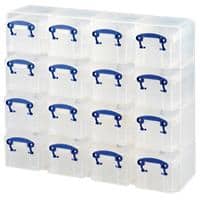 Really Useful Box Plastic Storage Organiser 0.3 Litre 16 Drawer