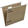 Rexel Multifile Vertical Suspension File 78617 A4 V Base 15mm 180gsm Beige 100% Recycled Manilla Pack of 50