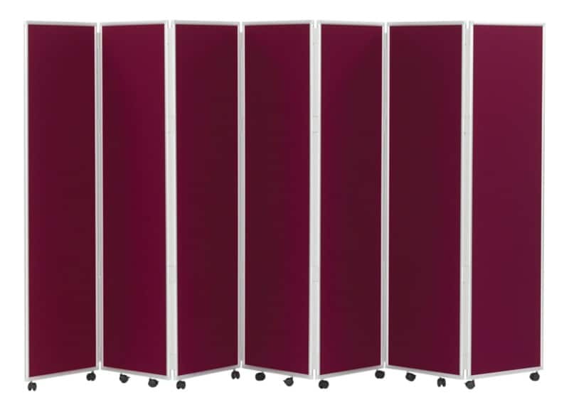 Concertina Screen with 7 Screens Red 560 x 1,800 mm