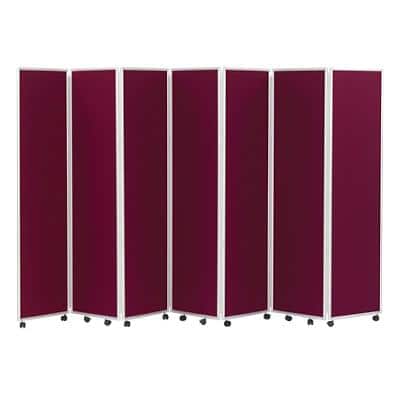 Concertina Screen with 7 Screens Red 560 x 1,800 mm