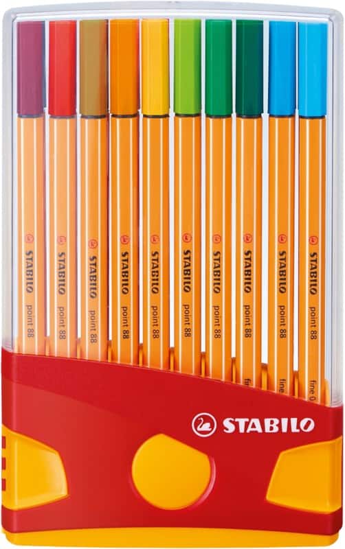 STABILO point 88 Fineliner Pen 0.4 mm Needlepoint Assorted 8820-03 Pack of 20