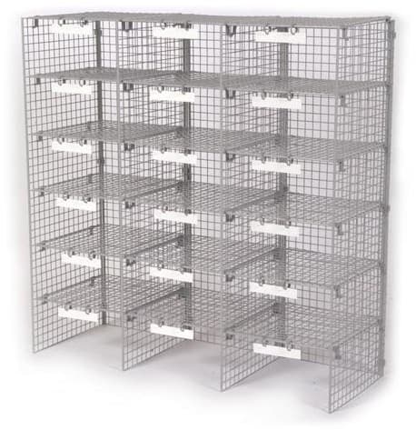 Val-U-Mail Letter Sorting Unit with 18 Compartments Silver 1067 x 381 x 1067 mm