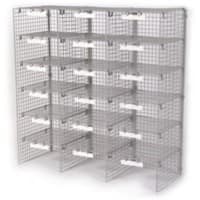 Val-U-Mail Letter Sorting Unit with 18 Compartments Silver 1067 x 381 x 1067 mm